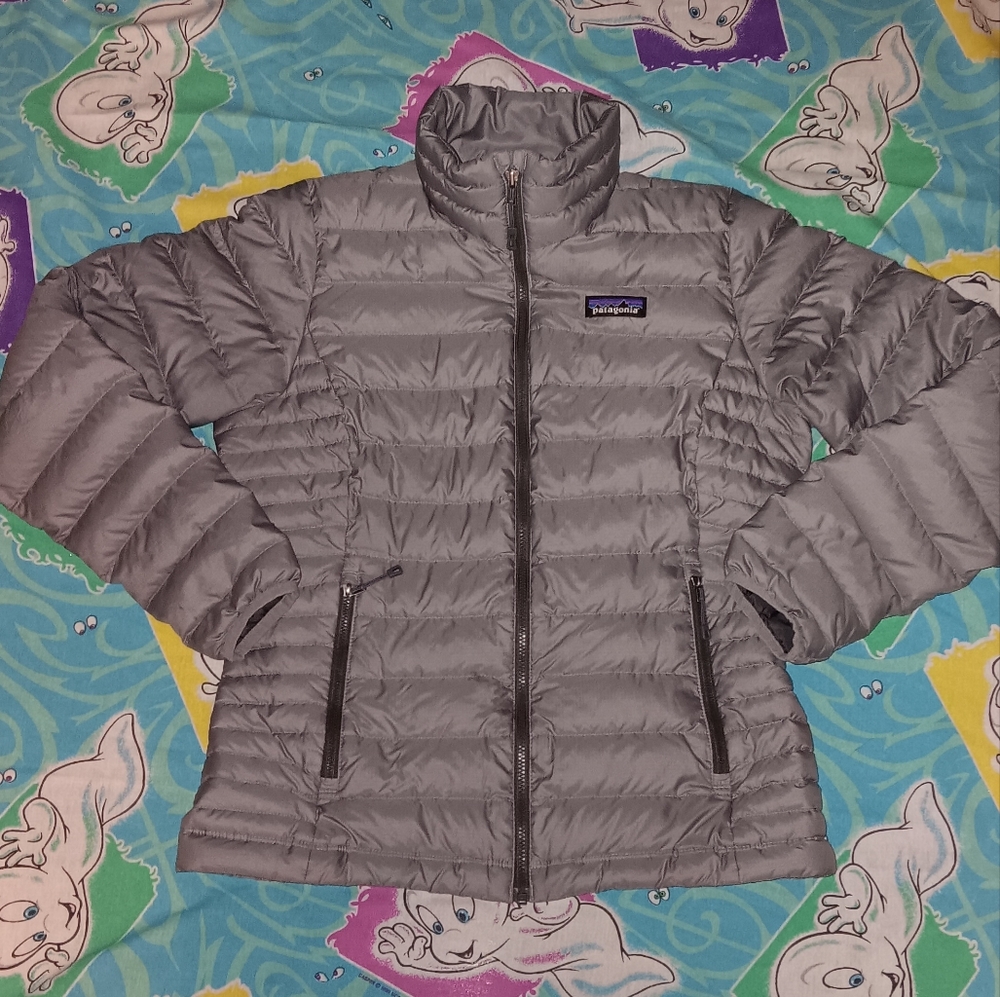 Patagonia Down Winter Jacket Coat Feather Grey